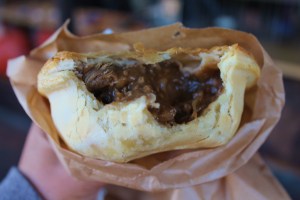 Meat pie from Leura's leather shop
