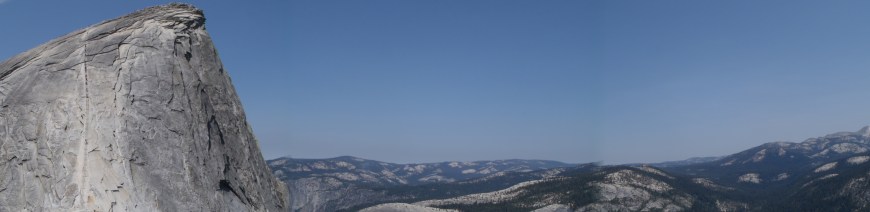 Panoramic view of Half-Dome from top of Sub Dome