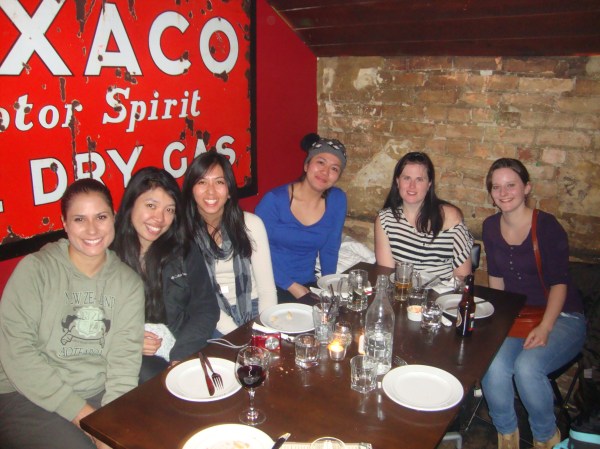 My tour mates at Winnie's Pizza