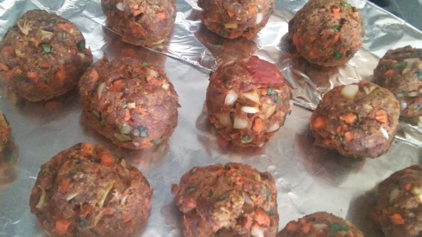 Turkey Meatballs ready to be baked